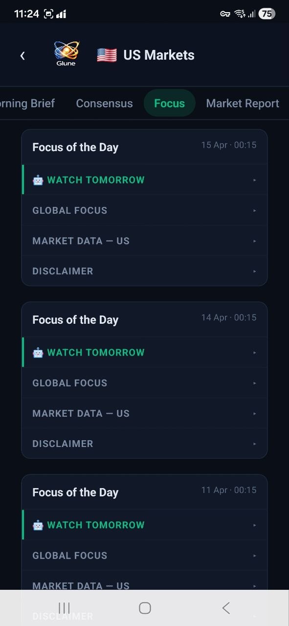 US Focus of the Day Watch Tomorrow
