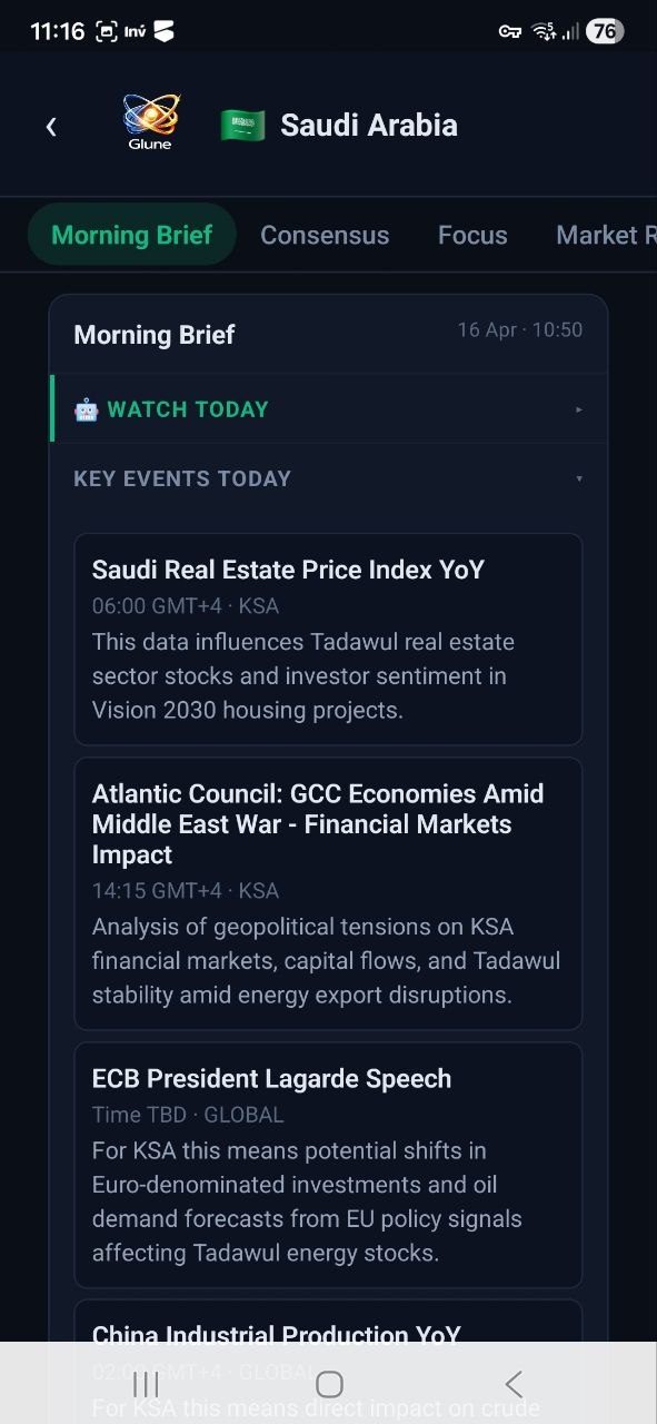 KSA Morning Brief Key Events